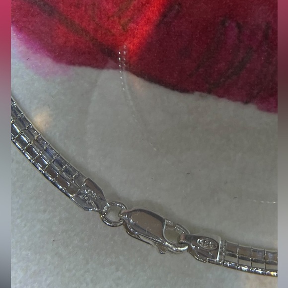 VINTAGE NECKLACE & ONYX PENDANT STAMPED STERLING SILVER MEXICO 925 - Picture 10 of 13